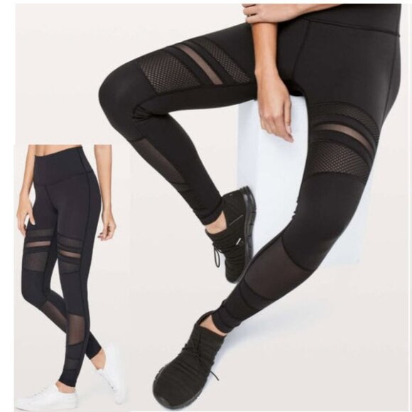Lululemon Wunder Under high rise tight mix & mesh 28" Leggings - Picture 1 of 16